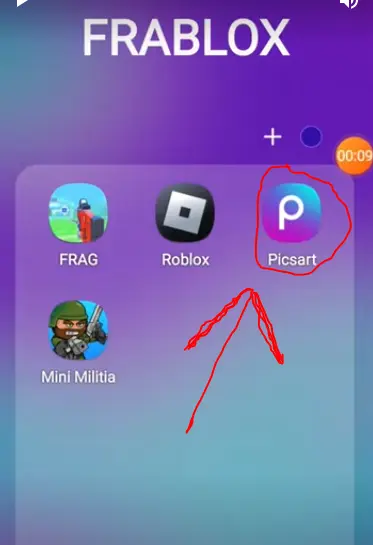 open the picsart app